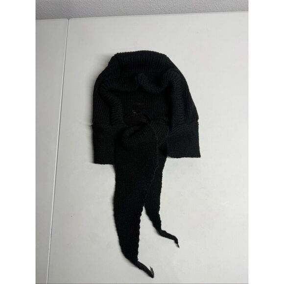 Knitted Winter Balaclava Thickened One-Piece Scarf Cap Hooded Y2K One Size Black main image 7